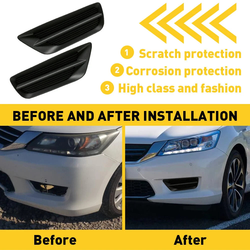 FIT FOR ACCORD SEDAN 2013 2014 2015 FOG LAMP COVER BLACK RIGHT & LEFT US 6B93BC-57