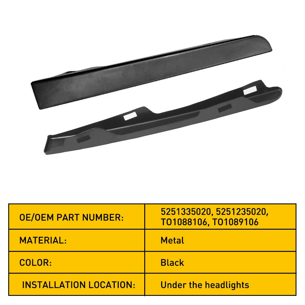 2PCS Front Bumper Grille Headlight Filler Trim Cover For 95-97 Toyota Tacoma 4wd 6B93BC-57