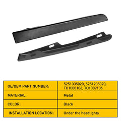 2PCS Front Bumper Grille Headlight Filler Trim Cover For 95-97 Toyota Tacoma 4wd 6B93BC-57