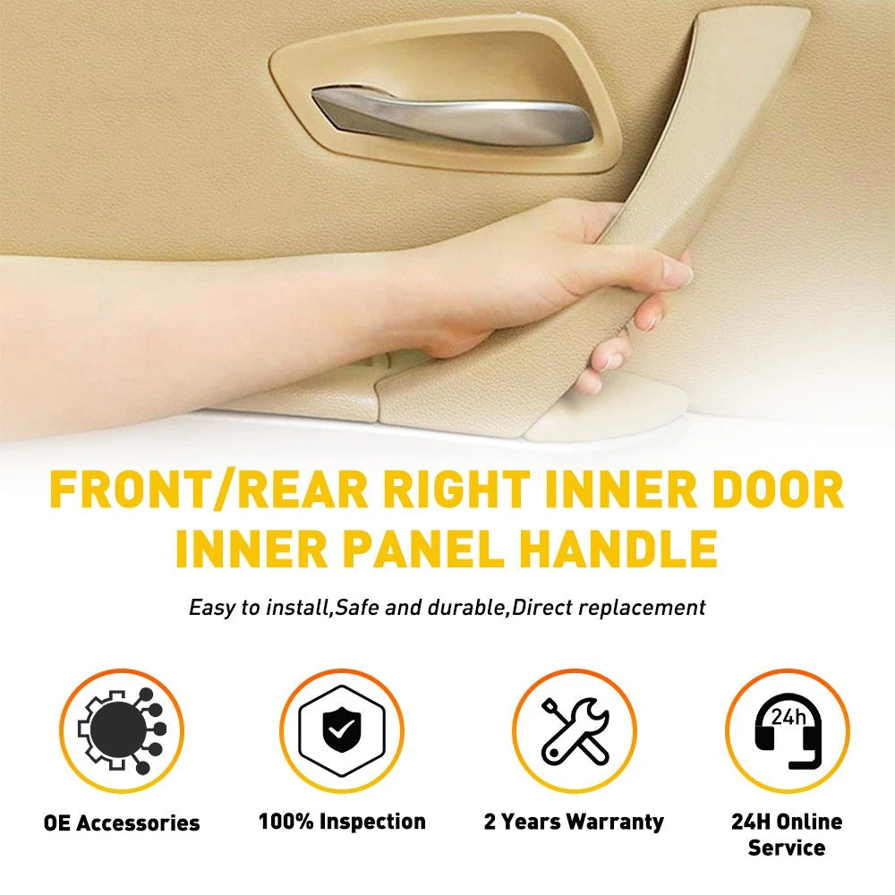 For BMW Front 328i E90 Rear Right Door Inner Handle Passenger Pull Trim Cover EA 6B93BC-57