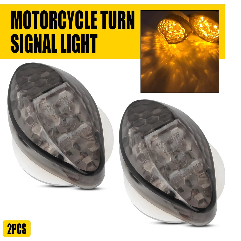 LED Flush Mount Front Turn Signal Blinker Amber For Honda CBR600RR CBR600F4/F4i 6B93BC-57
