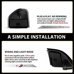 LED Side Mirror Turn Signal Lights For 2009-18 Dodge Ram 1500/2500/3500 Pickup A 6B93BC-57