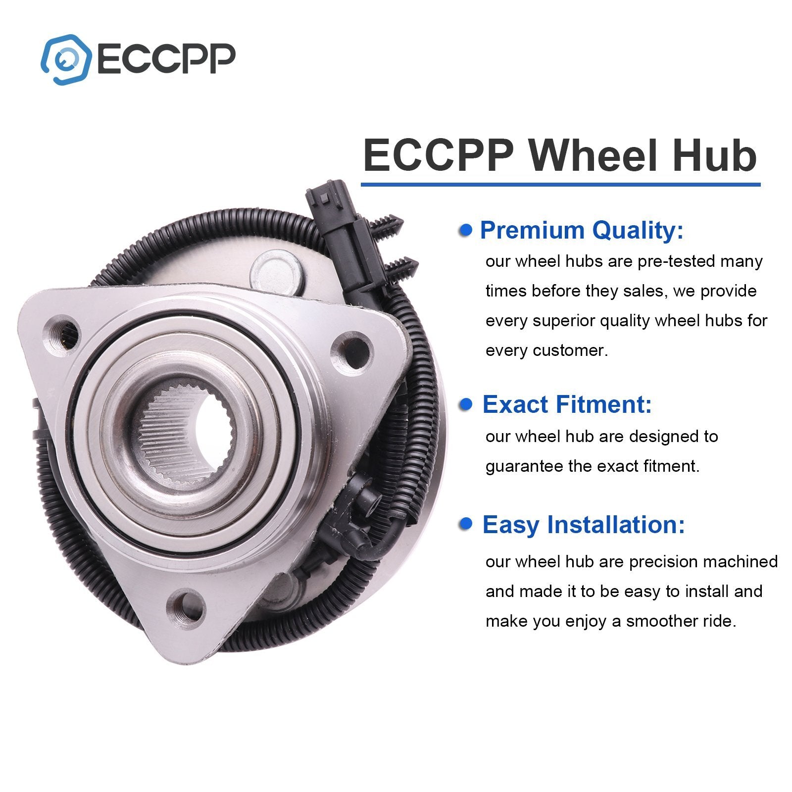 2Pcs Wheel Hub Bearings Front For 2008 2009-2011 Jeep Liberty Dodge Nitro W /ABS 6B93BC-57