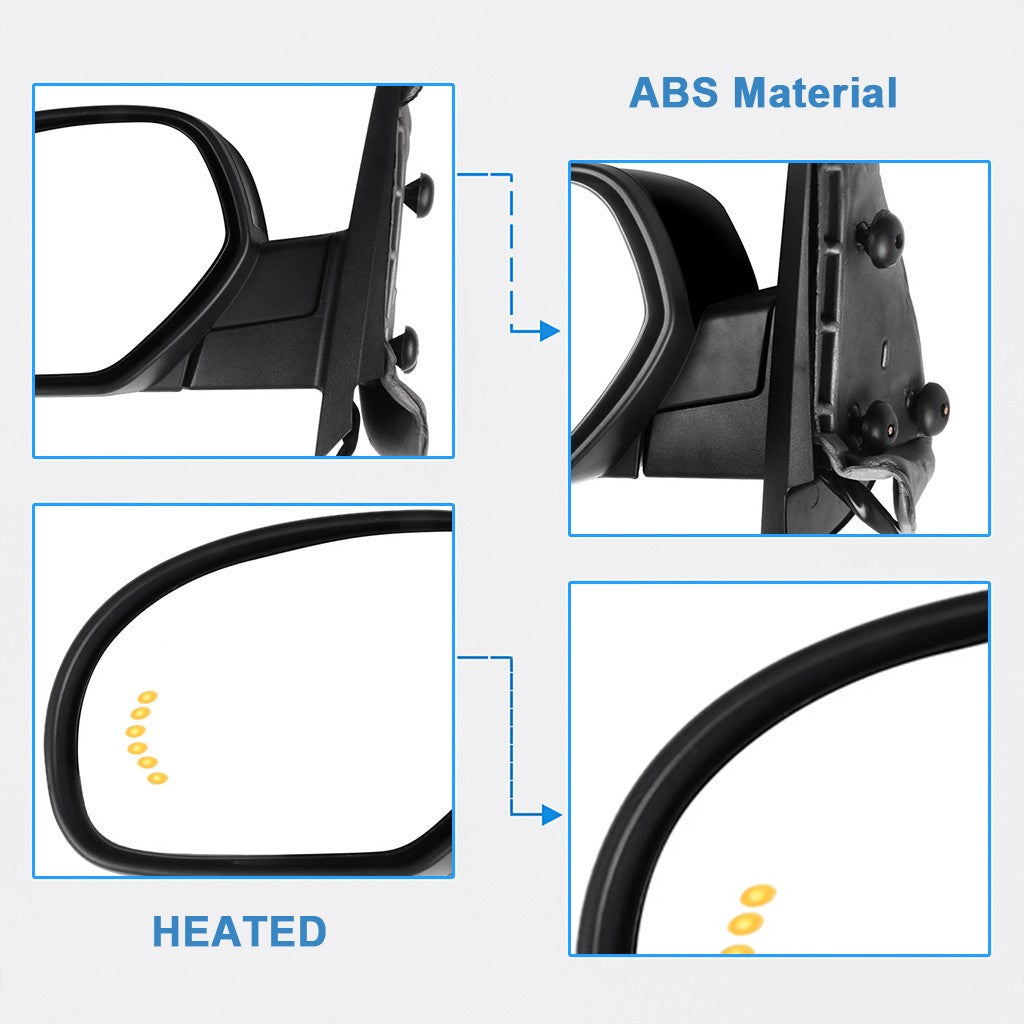 Power Mirrors For 07-13 Chevy Silverado 1500 Heated w/ Memory Signal Light 6B93BC-57