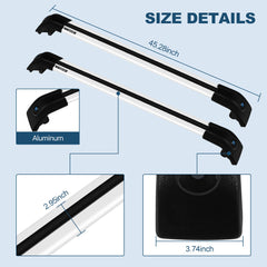 Fits For  VW Volkswagen Atlas 2018 2019 Roof Rack Aluminum Cross Bar Vehicle KOEEP