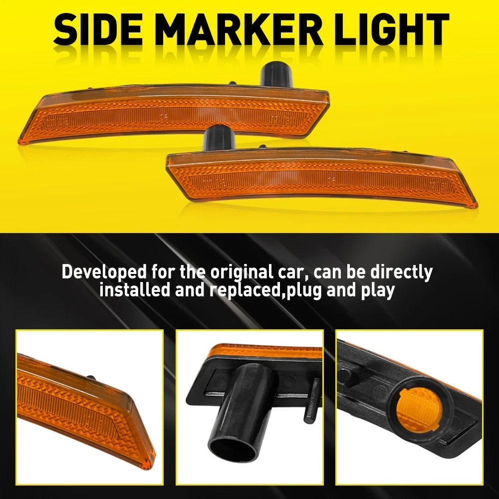 Amber Front Fender Side Marker Light Fit MINI Cooper R55 R56 R57 R58 2007-2016 A 6B93BC-57