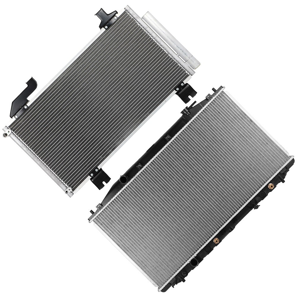 Aluminum Radiator & AC Condenser Cooling Kit For 2010-2014 Acura TSX 6B93BC-57