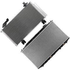 Aluminum Radiator & AC Condenser Cooling Kit For 2010-2014 Acura TSX 6B93BC-57