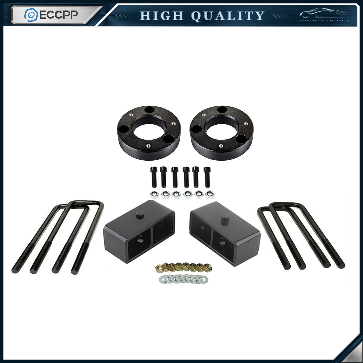 2" Front 2" Rear Leveling Lift Kit Fits 2007-2022 Chevrolet Silverado 1500 6 Lug 6B93BC-57