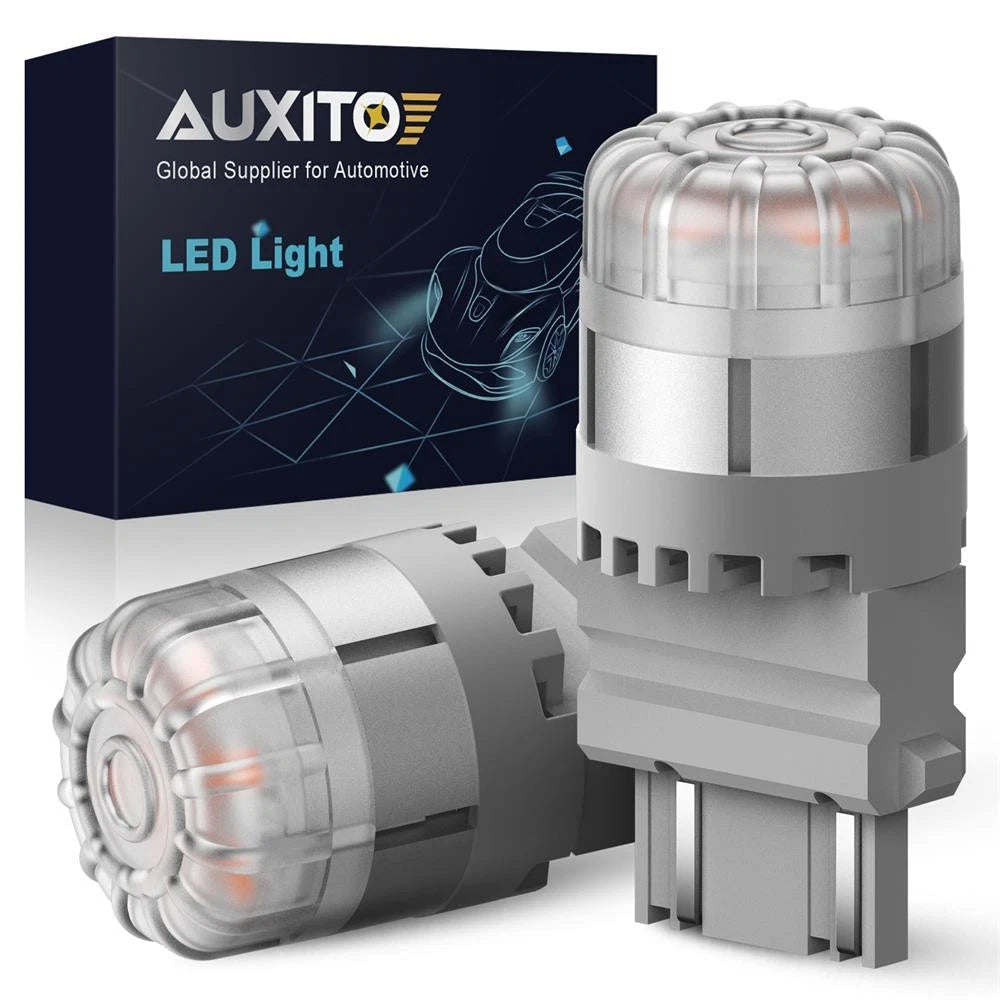 2X AUXITO 3157 4157 LED Amber Yellow Turn Signal Blinker Corner Light bulb 9SMD AUXITO