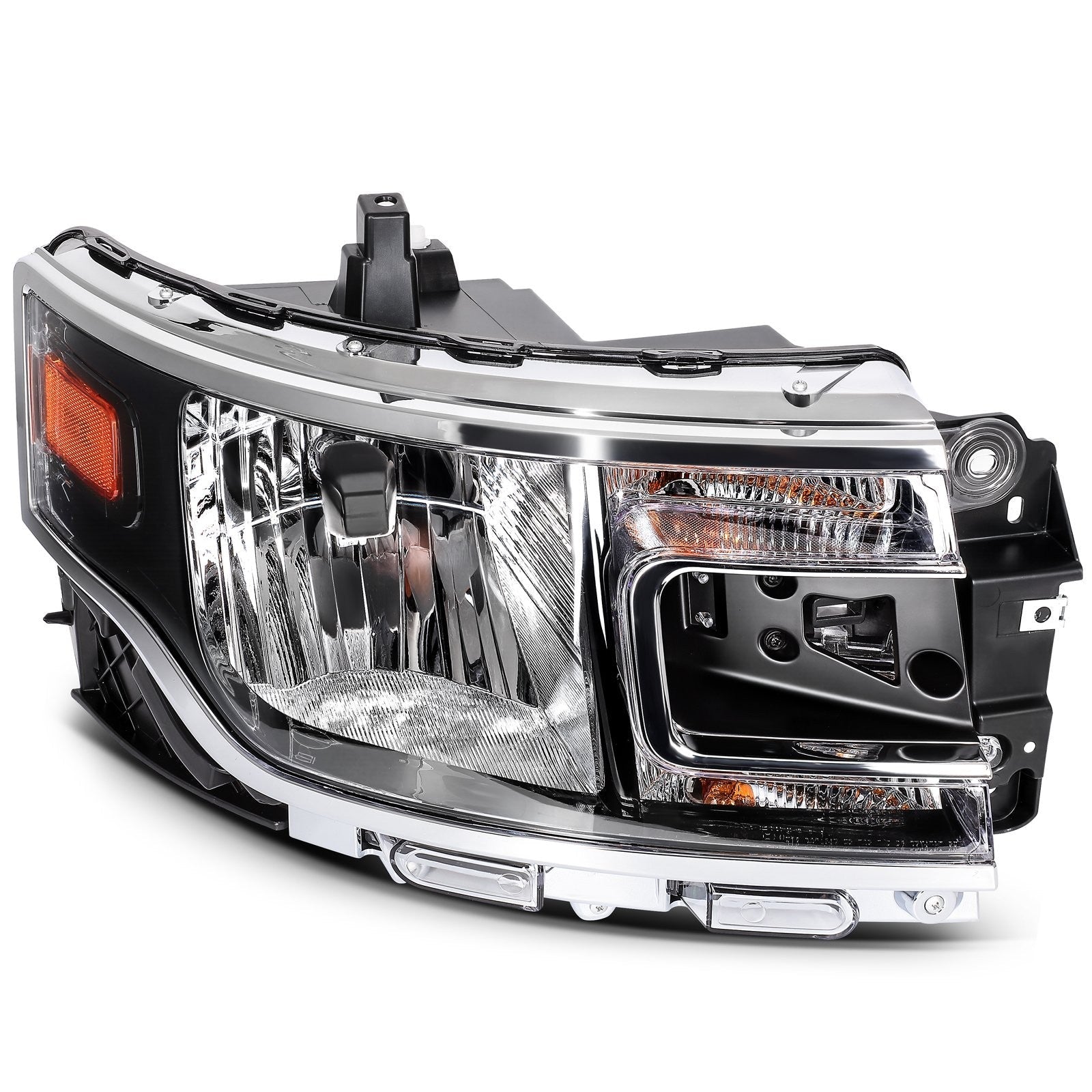 Passenger Right Side Headlight Assembly For 2013-2019 Ford Flex 3.5L Black Amber KOEEP