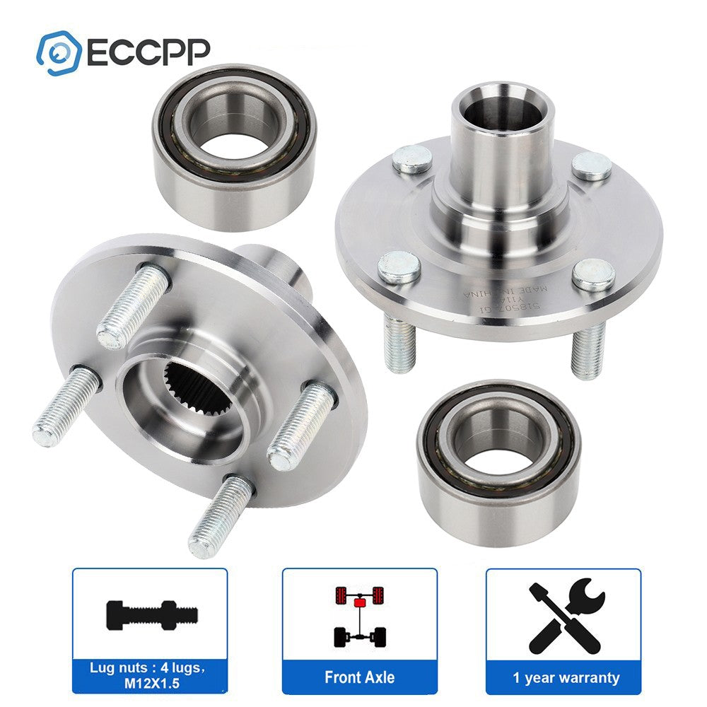 2X Front Wheel Bearing & Hub Kit For Toyota Corolla 1988-2001 2002 FWD Non-ABS KOEEP