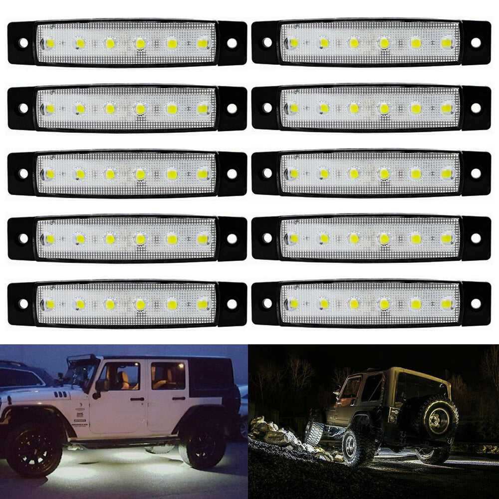 White LED Pods Rock Underbody Wheel Light For Jeep Offroad Truck UTV ATV Boat 10 6B93BC-57