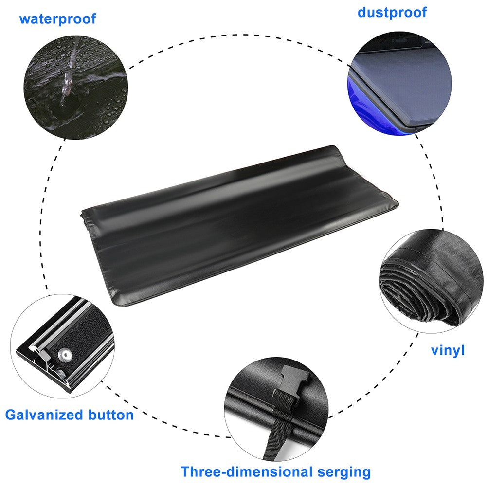 5FT Roll Up Soft Truck Bed Tonneau Cover For 2017-2024 Honda Ridgeline On Top 6B93BC-57