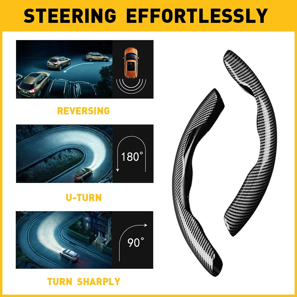 Carbon Fiber Car Steering Wheel Booster Cover Car Accessories For 15"/37-38CM EA 6B93BC-57