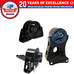 Engine Motor Mount 3PCS Set Fit 2005-2007 Nissan X-Trail 2.5L FWD Replaces 6B93BC-57