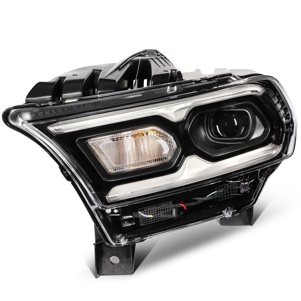 Headlight Assembly Left Side For 2024-2021 Dodge Durango Black w/LED DRL 6B93BC-57