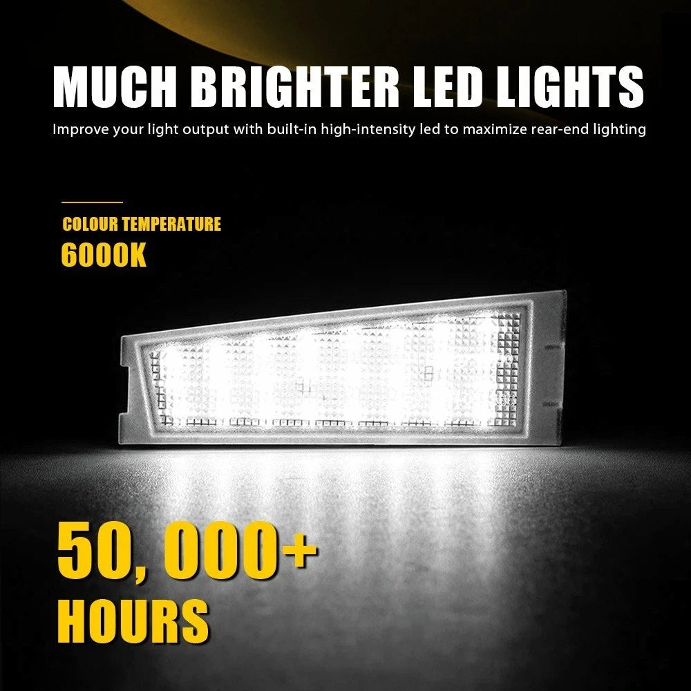 2X LED License Plate Light White For 2008-2010 Cadillac CTS 4-Door Sedan 6000K A 6B93BC-57