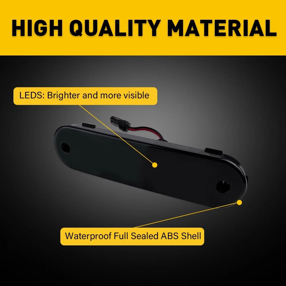 For Mazda Miata MX-5 1990-2005 Car Auto Front Rear LED Side Marker Lights Smoked 6B93BC-57