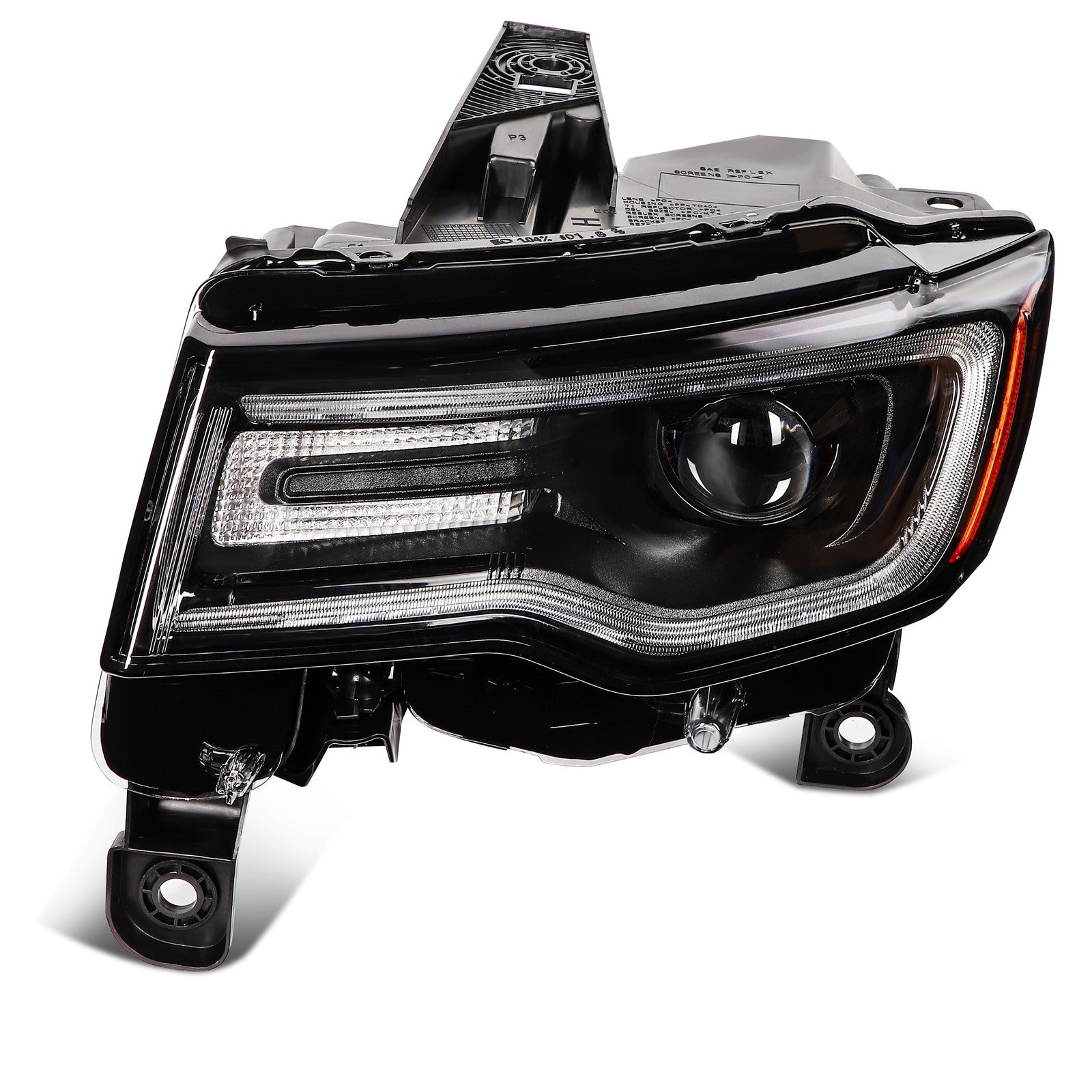 ECCPP Headlights Assembly For Jeep Grand Cherokee 2019-2021 Pair Kit Black Amber 6B93BC-57
