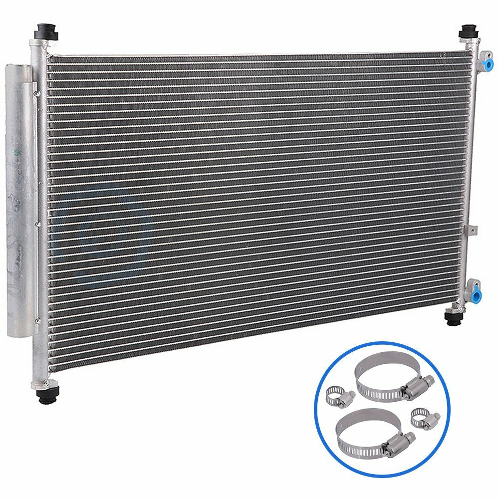 Condenser 3246 with Universal Oil Hose Clamps Kit for 2005-2010 Honda Odyssey 6B93BC-57