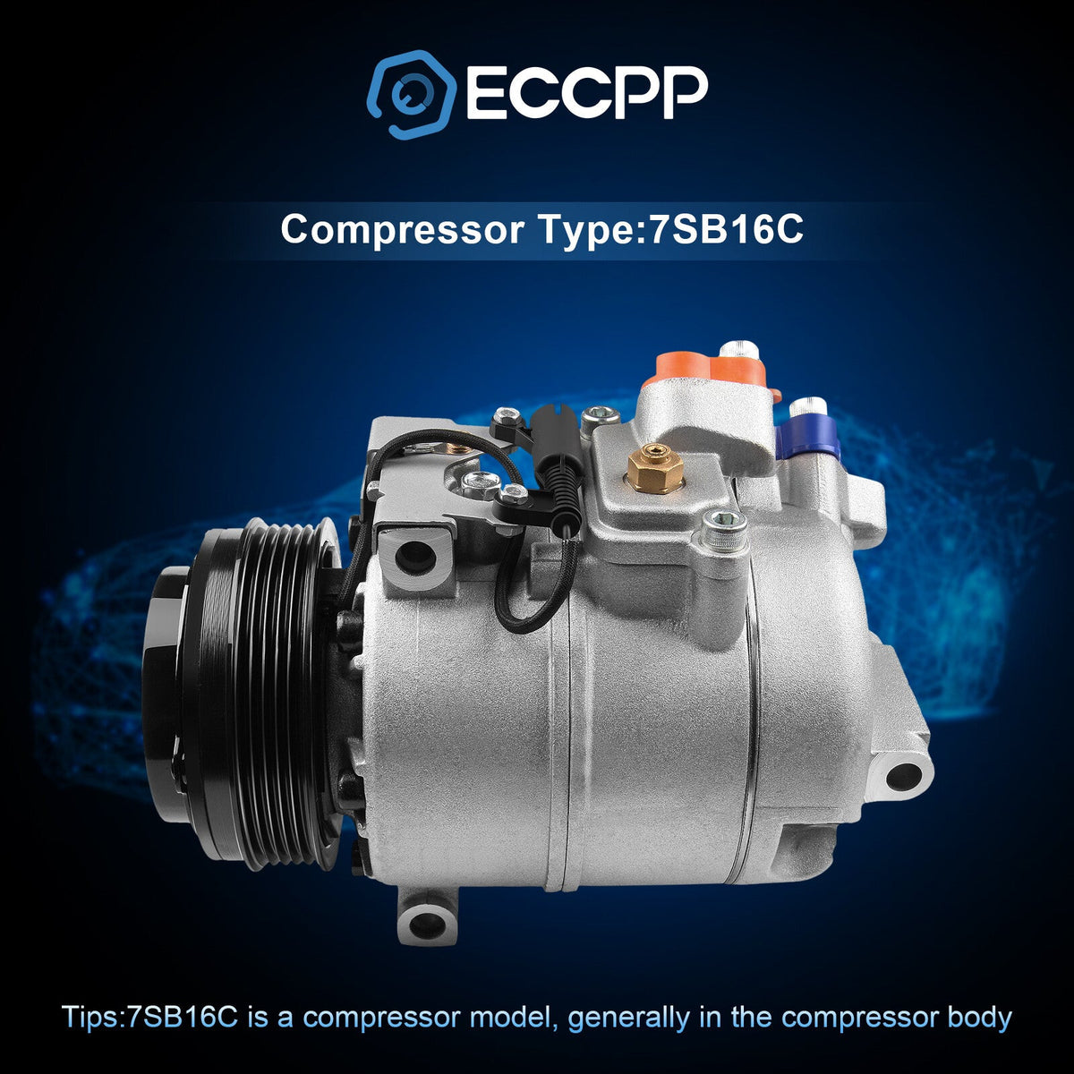 A/C AC Compressor For BMW 330Ci 330i 330xi 525i 528i 530i 540i 740i M3 M5 6B93BC-57