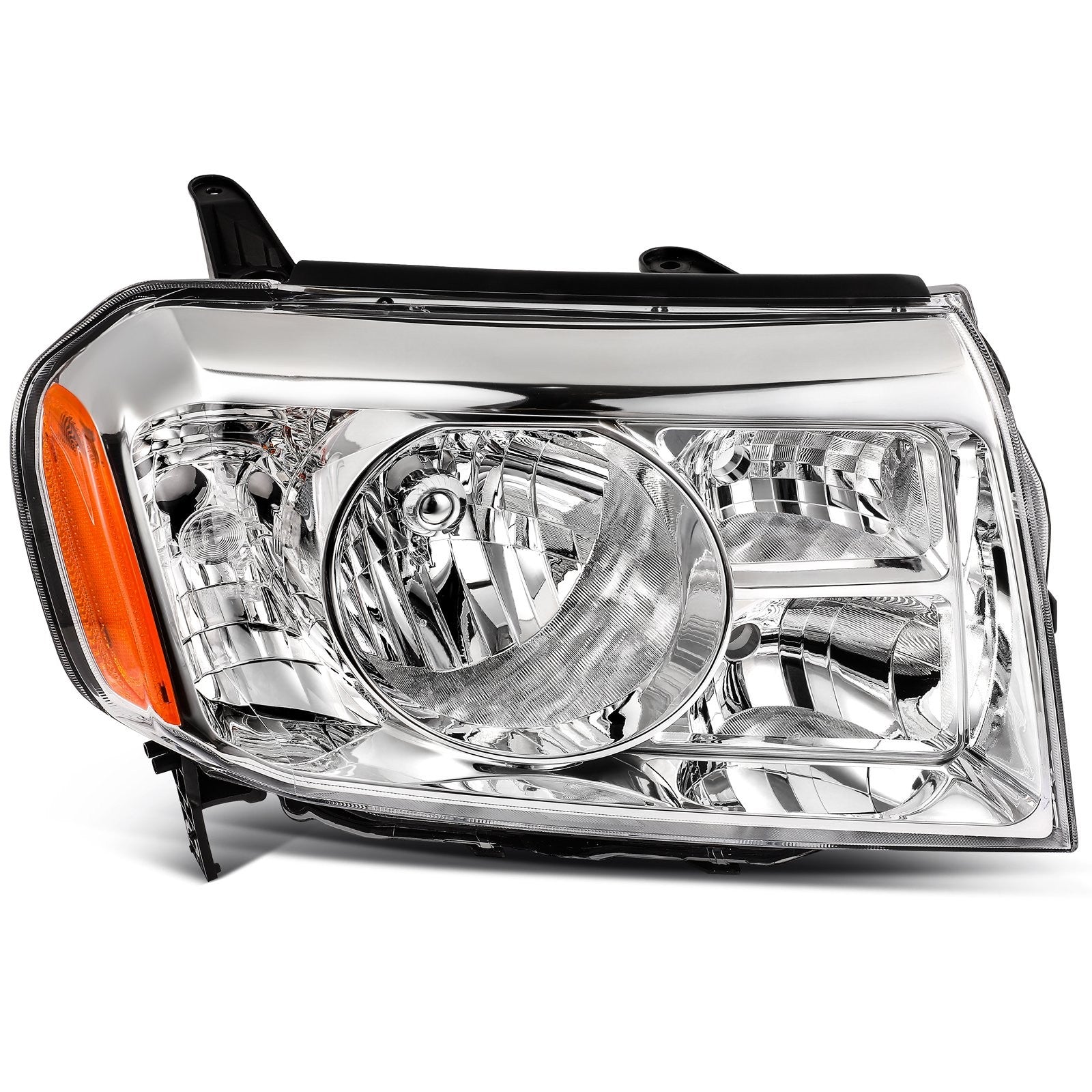 Pair Kit Headlights Assembly For 2009-2011 Honda Pilot SUV 3.5L Chrome Amber 6B93BC-57