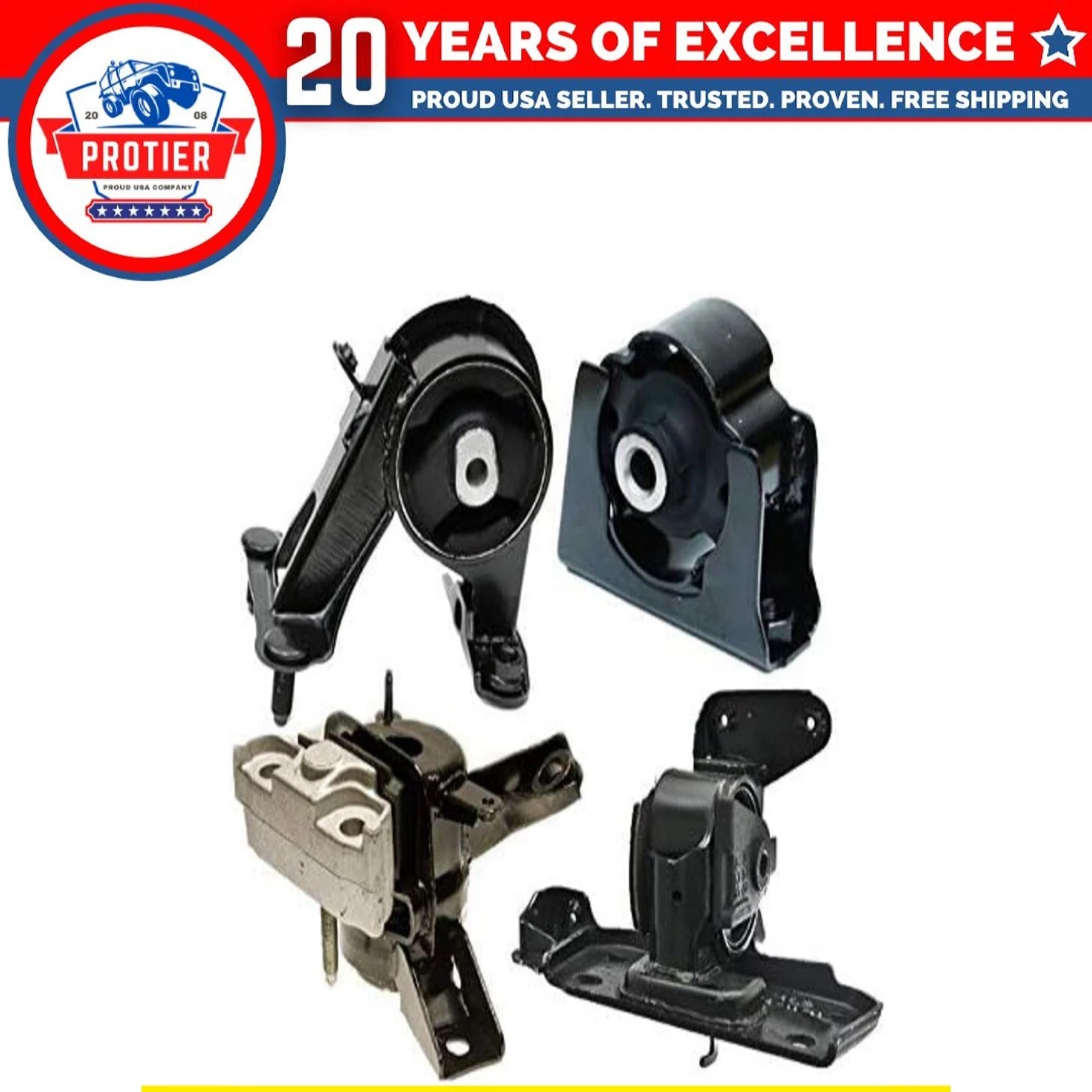 Engine Motor & Trans Mount 4PCS Set For 2006-2008 Toyota RAV4 2WD 6B93BC-57