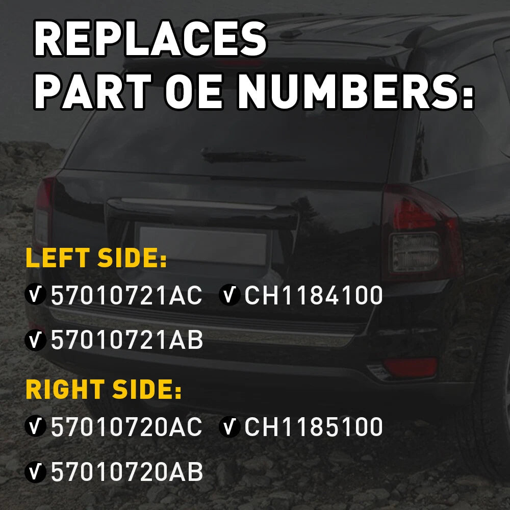 Rear Bumper Reflector Light RH Passenger Side for Jeep Compass Dodge Journey CP 6B93BC-57