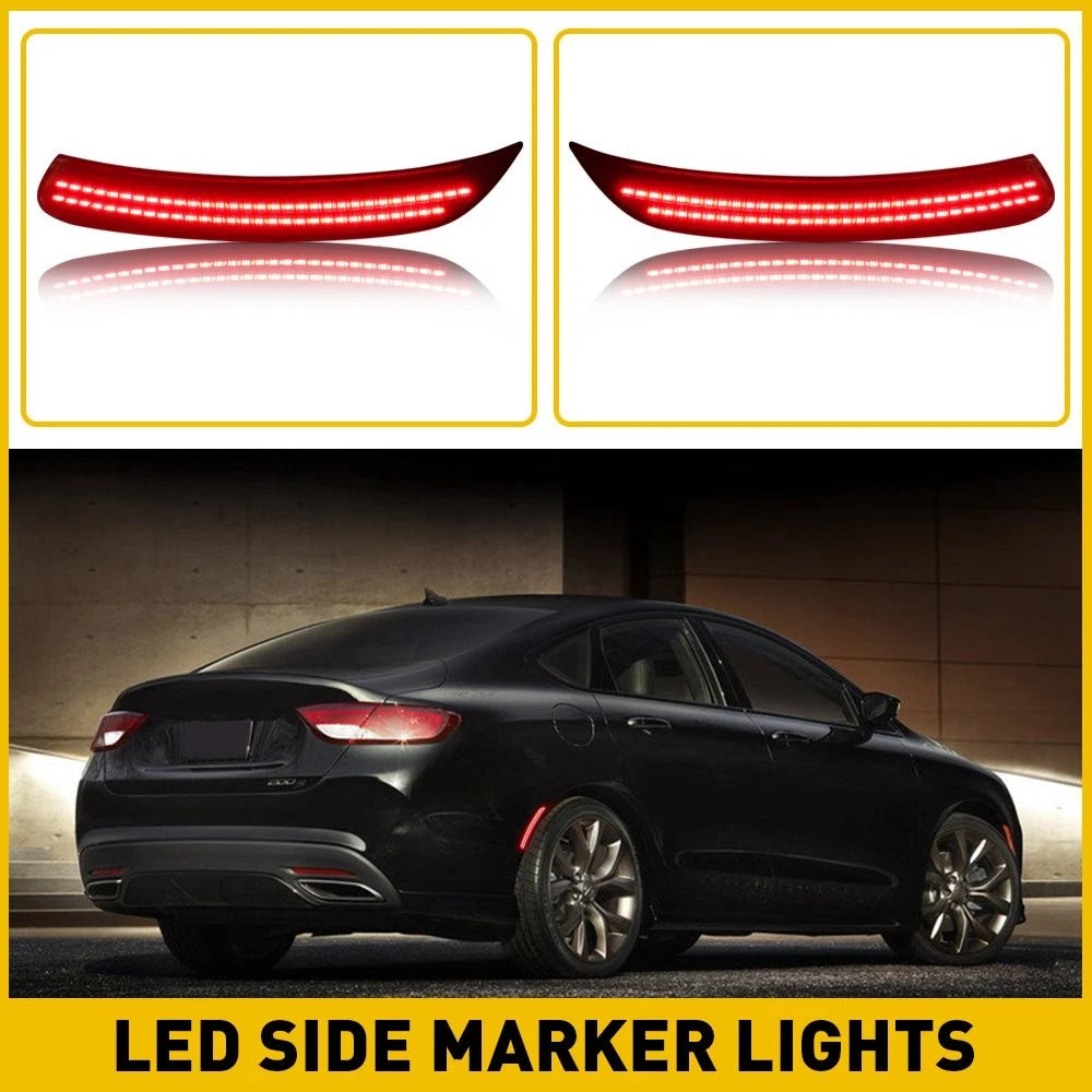 Rear/Front LH+RH Amber Side Corner LED Marker Indicator For Lights Chrysler 200 6B93BC-57