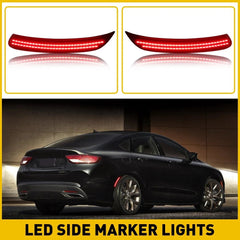 Rear/Front LH+RH Amber Side Corner LED Marker Indicator For Lights Chrysler 200 6B93BC-57