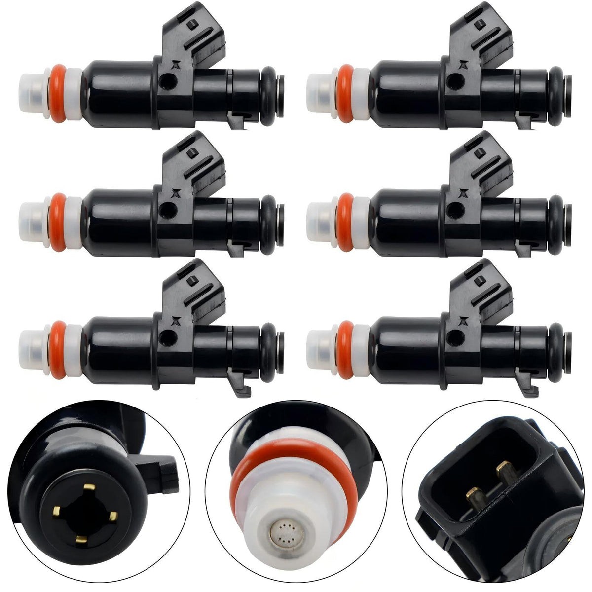Set 6 Pcs Fuel Injectors 16450-ZY6-003 For Honda Outboard BF 175 200 225 250 HP