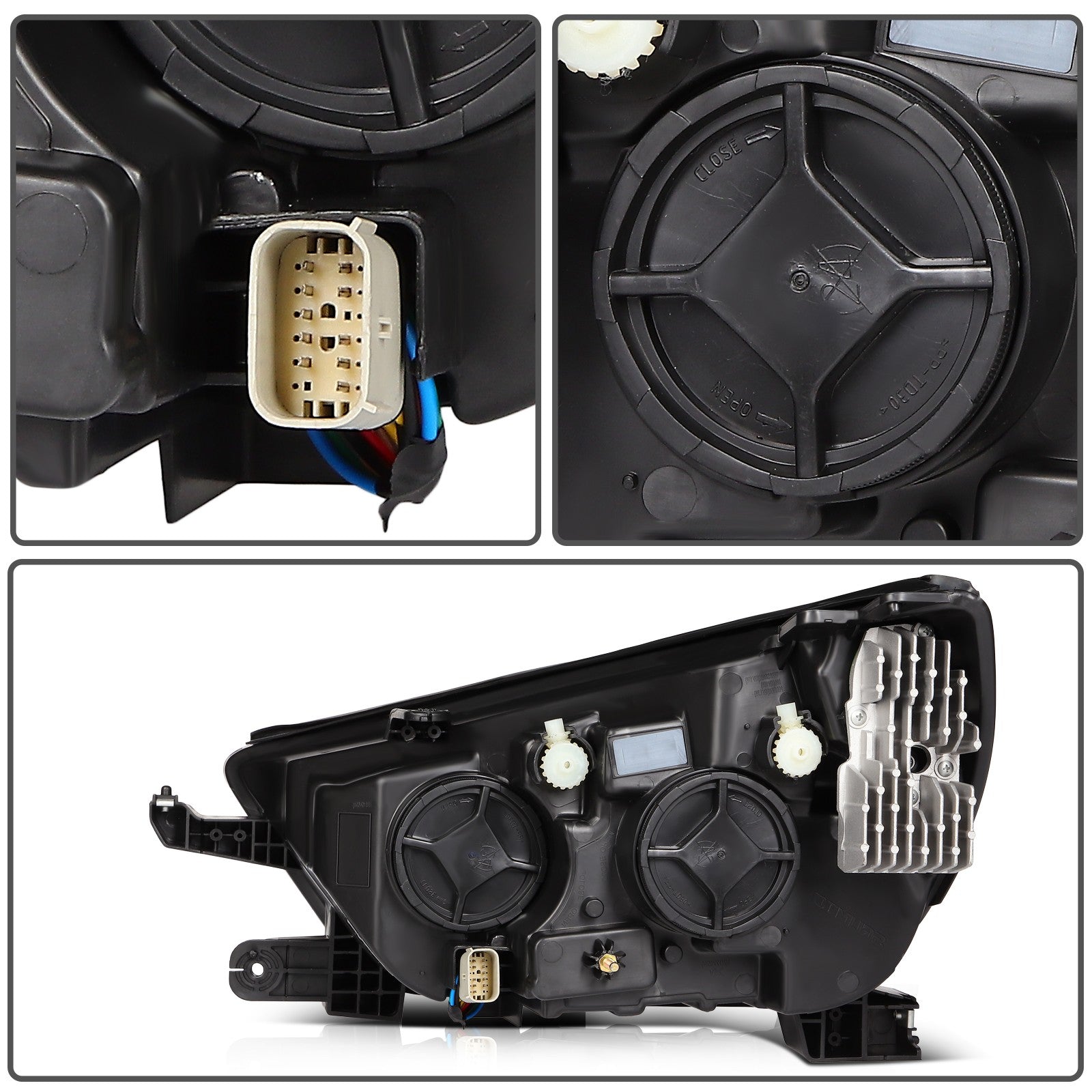 Headlight Assembly Right Side Black For 2017-2022 Buick Encore 1.4L 6B93BC-57