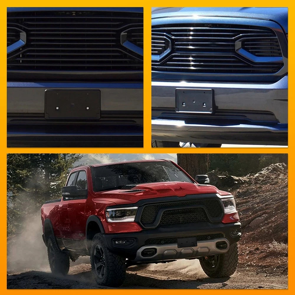 For Dodge 2013-2018 Ram 1500 Front License Tag Plate Frame Bracket Holder EA 6B93BC-57