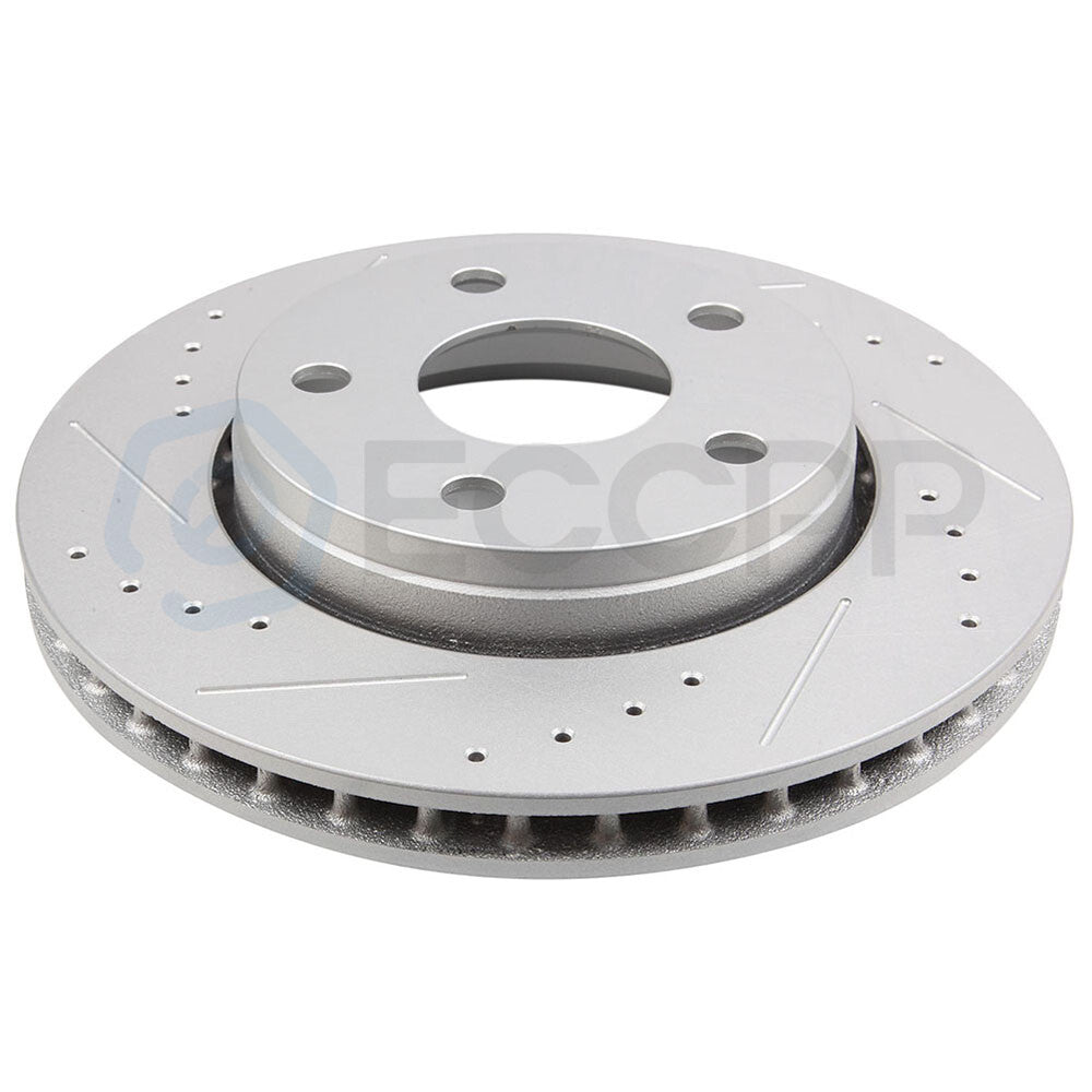 Front Brake Rotors + Ceramic Brake Pads for 2007-2017 Jeep Wrangler Brake Kits KOEEP