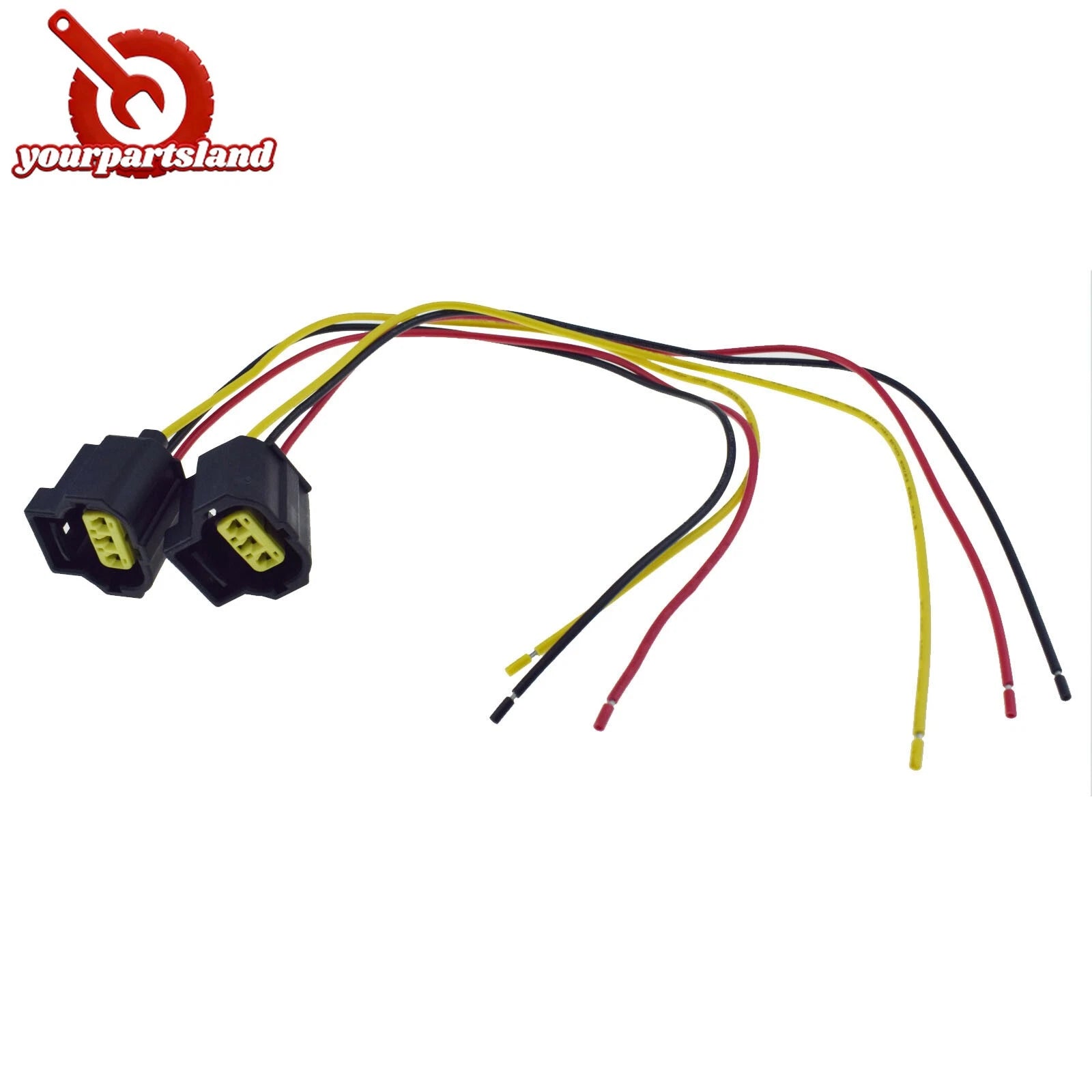 For Ford 6G Alternator Connector Plug 3 Wire Pigtail Plug Harness 2PCS WPT118 6B93BC-57