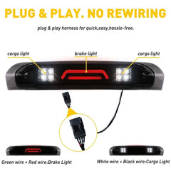 For 02-09 DODGE RAM 1500 2500 3500 LED 3RD THIRD BRAKE LIGHT CARGO LAMP SMOKED 6B93BC-57