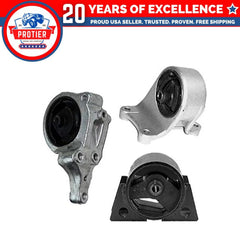 Fits 1993-2001 Nissan Altima 2.4L MANUAL Front Motor & Trans Mount Set 3PCS : 6B93BC-57