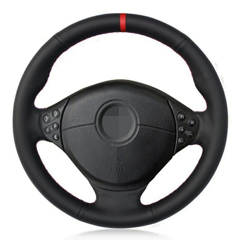 Top Leather Steering Wheel Hand-stitch on Wrap Cover For BMW E36 E39 Z3 E37 E38