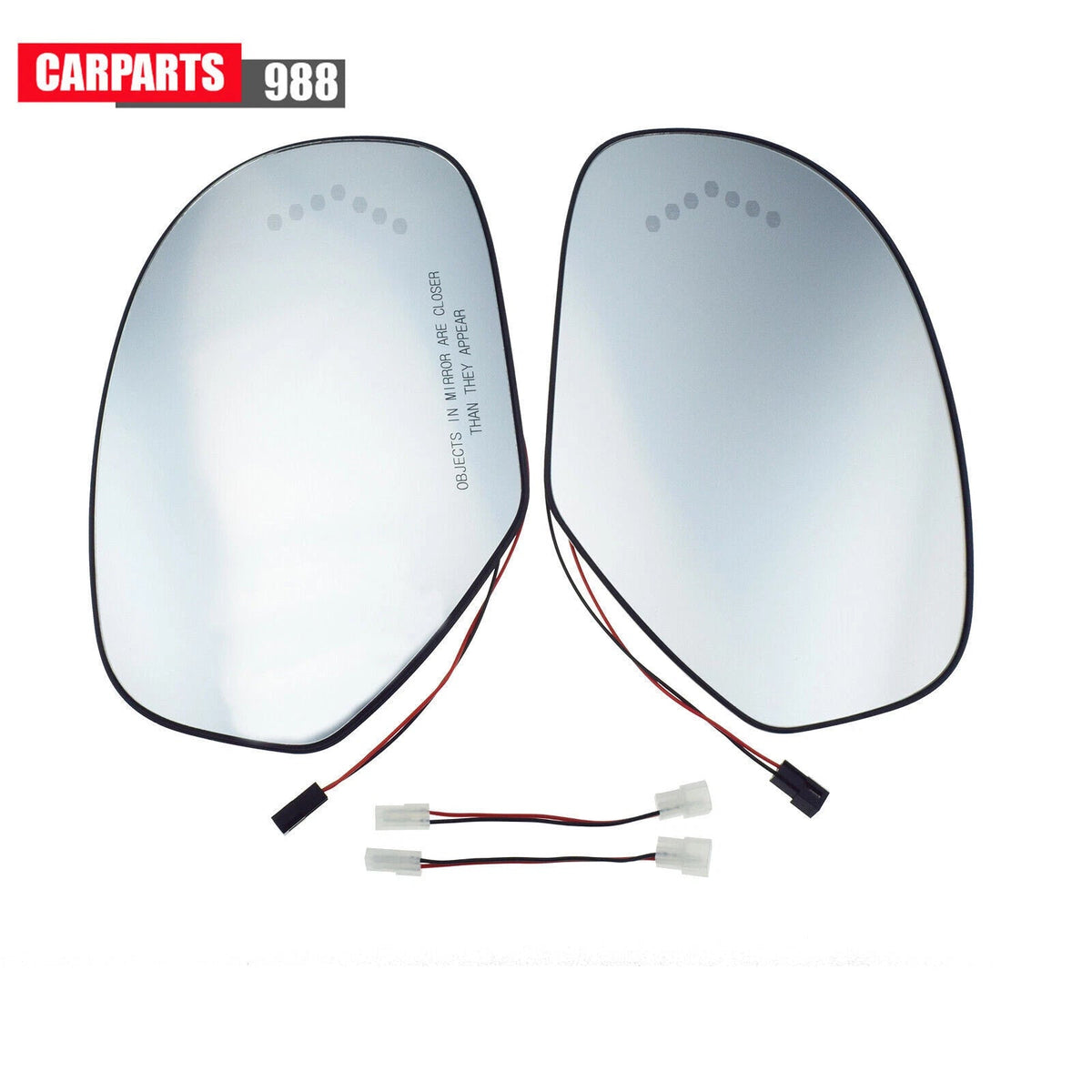 Pair LH RH Mirror Glass Heated For 2007-13 Cadillac Chevy Tahoe GMC Yukon Sierra 6B93BC-57