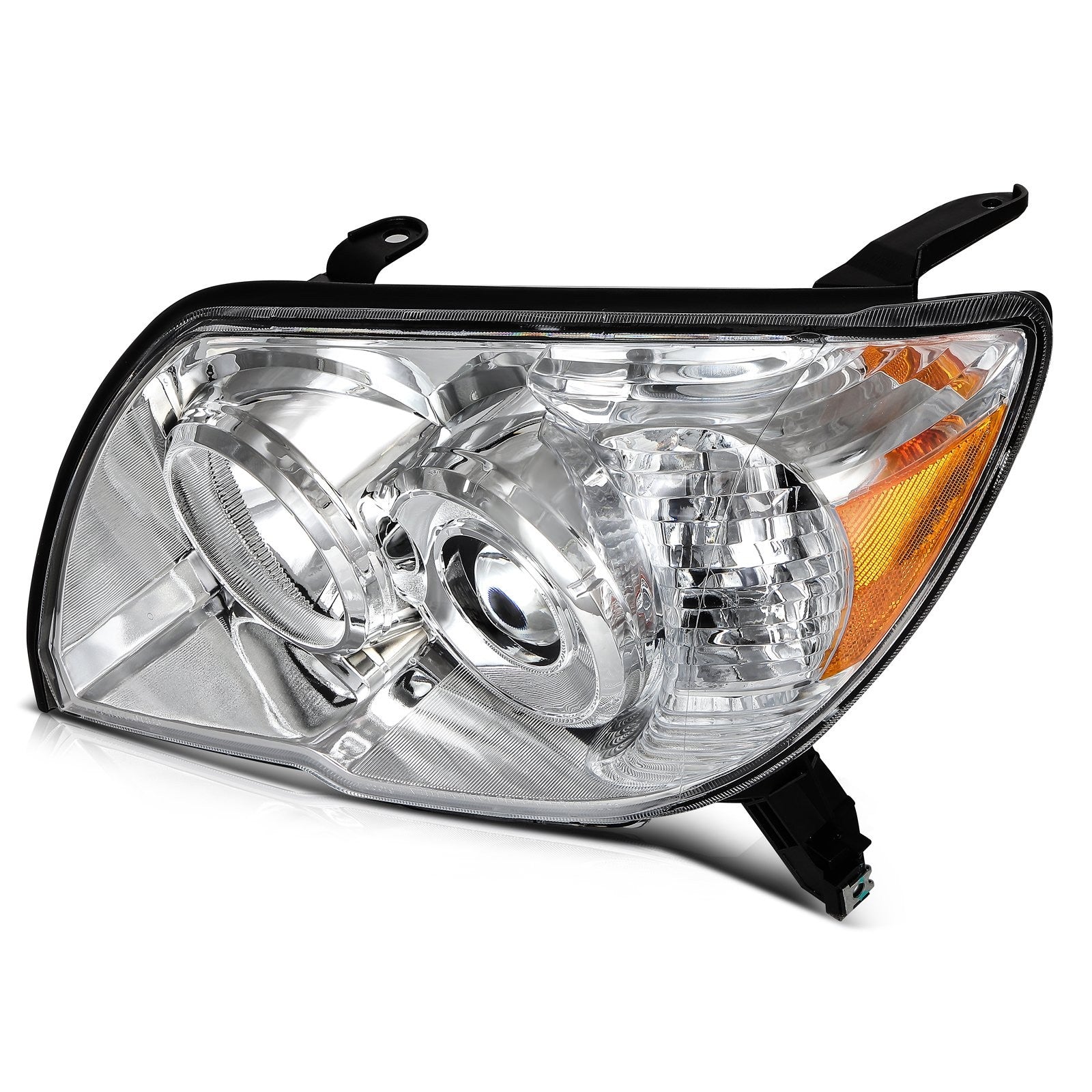 ECCPP Headlights Assembly For Toyota 4Runner 2006-2009 Pair Kit Chrome Amber 6B93BC-57