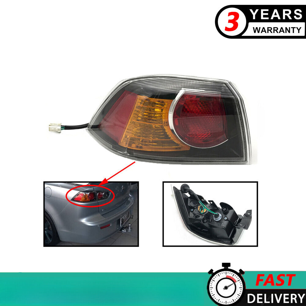 Left Driver Side Tail Light Lamp for Mitsubishi Lancer 2009 2010-2015 MI2804103 6B93BC-57