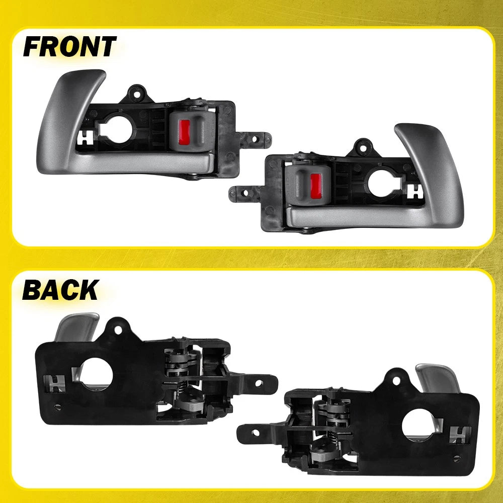 4pcs Interior Door Handle For 2007 Hyundai 2008-2012 Santa Fe Silver Plastic EOA 6B93BC-57