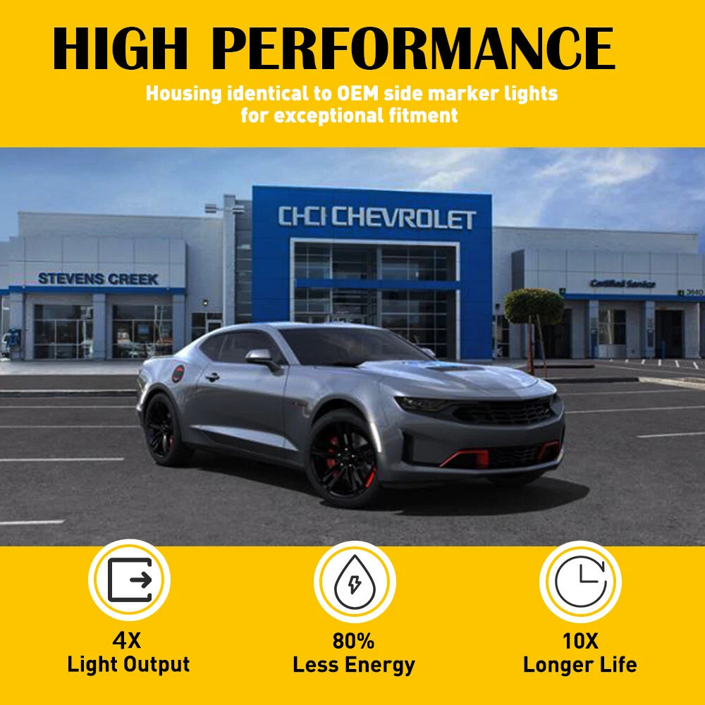 Front Rear LED Bumper Full Side Marker Light For 2016-2021 Chevrolet Camaro EOA 6B93BC-57