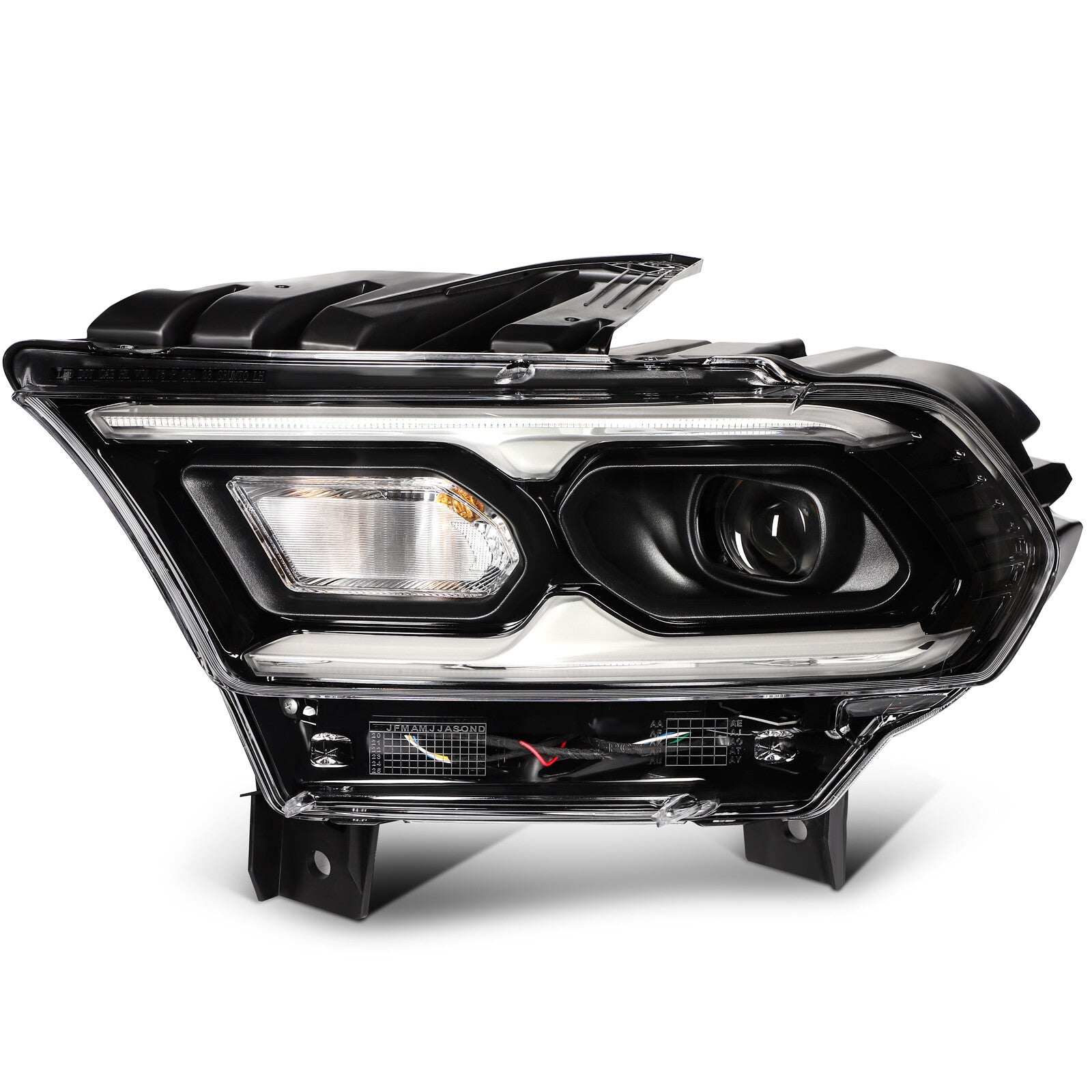Headlight Assembly Left Side For 2024-2021 Dodge Durango Black w/LED DRL 6B93BC-57
