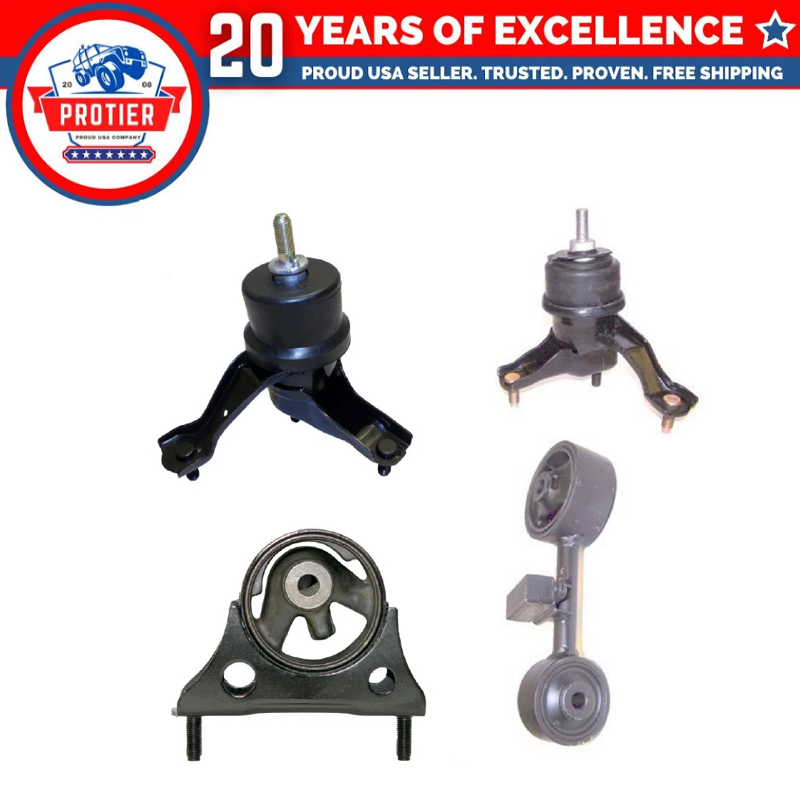 Engine Motor & Trans Mount 4PCS Set for 2001-2003 Toyota Highlander 2.4L 4WD 6B93BC-57