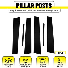 Black Window Trim Kit Pillar Posts 6PCS Door Trim FOR Acura TL 2004-2008 EOA 6B93BC-57