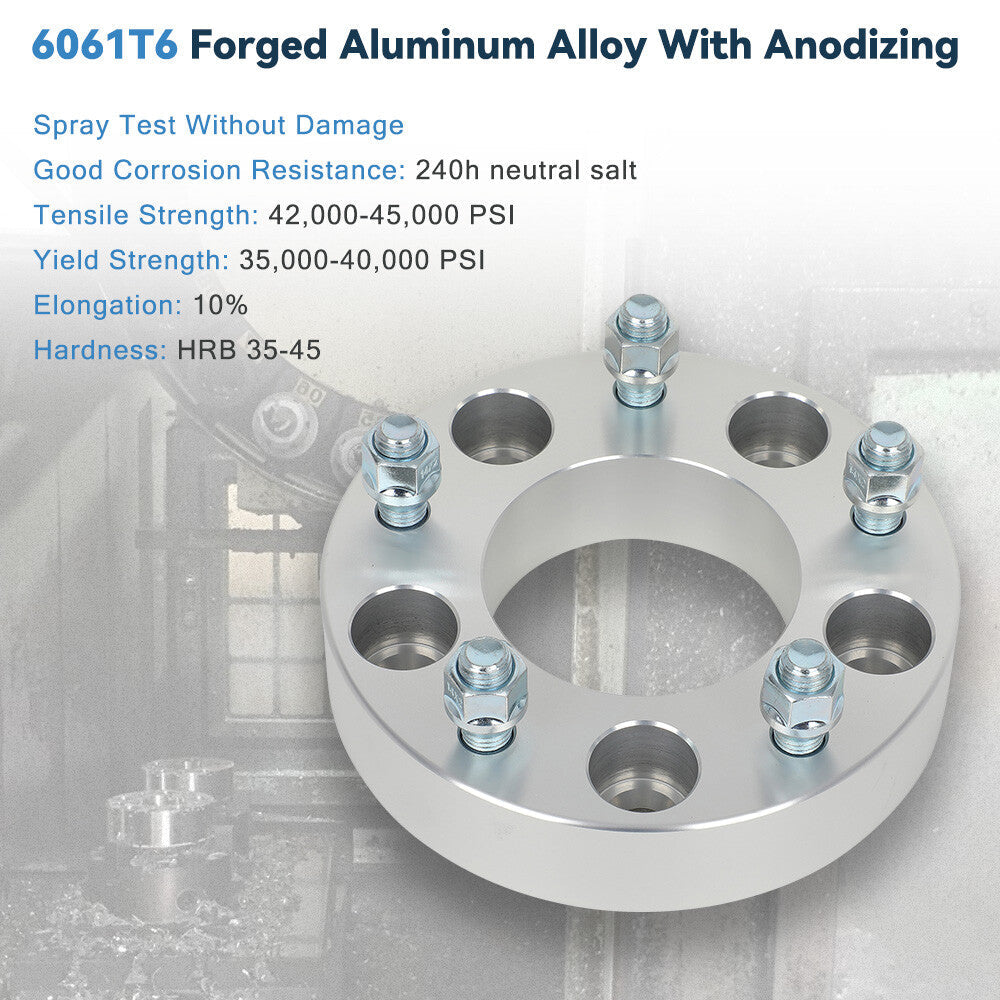 2Pcs 1.5" 5x135 to 5x5.5 Wheel Adapters 14x2 For Ford F-150 5x135 to Ram 5x139.7 6B93BC-57