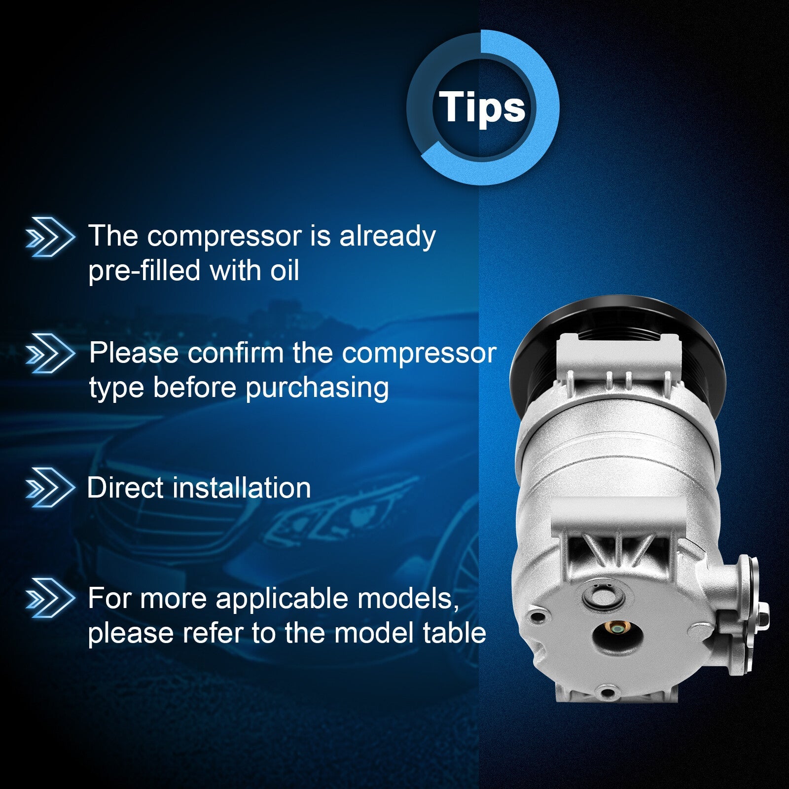 ECCPP A/C AC Compressor and Clutch For Chevrolet GMC Trucks ECCPP