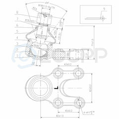 For 1980-1986 Nissan 720 2WD 10pcs Front Ball Joints Tie Rods Sway Bar links Kit 6B93BC-57